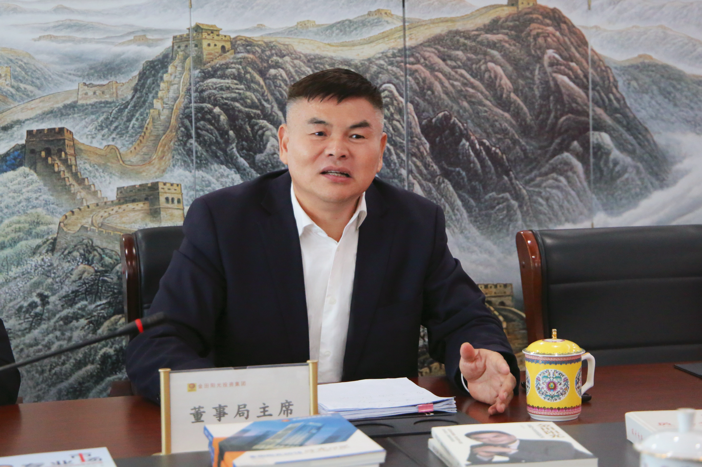 蒙古國蒙中經貿文化促進會會長趙勒成一行蒞臨集團杭州總部參觀考察